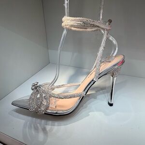 Public Desire Silver Embellished Heels